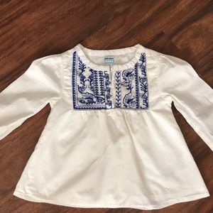 Old navy embroidered cotton shirt